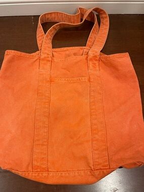 gap cerise orange cotton shopper tote
